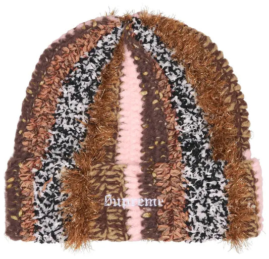 Supreme Tinsel Stripe Beanie 'Brown'
