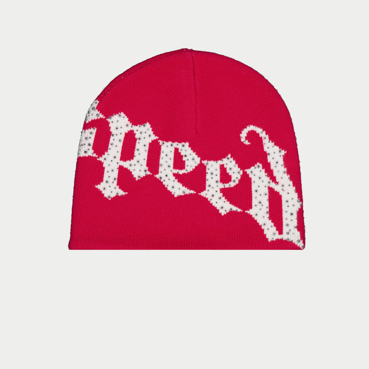 God Speed OG Logo Studded Beanie (Red/White)