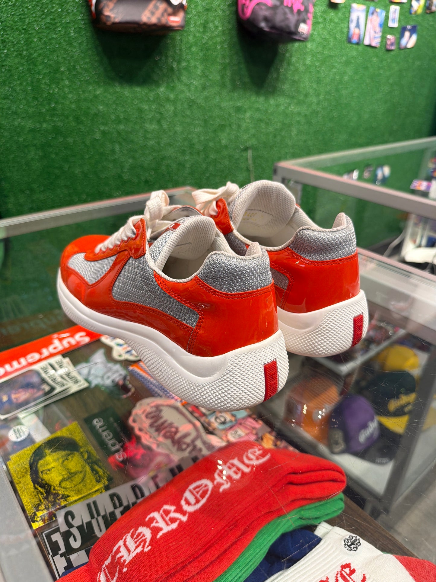 Prada Americans cup  Red  silver (USED)