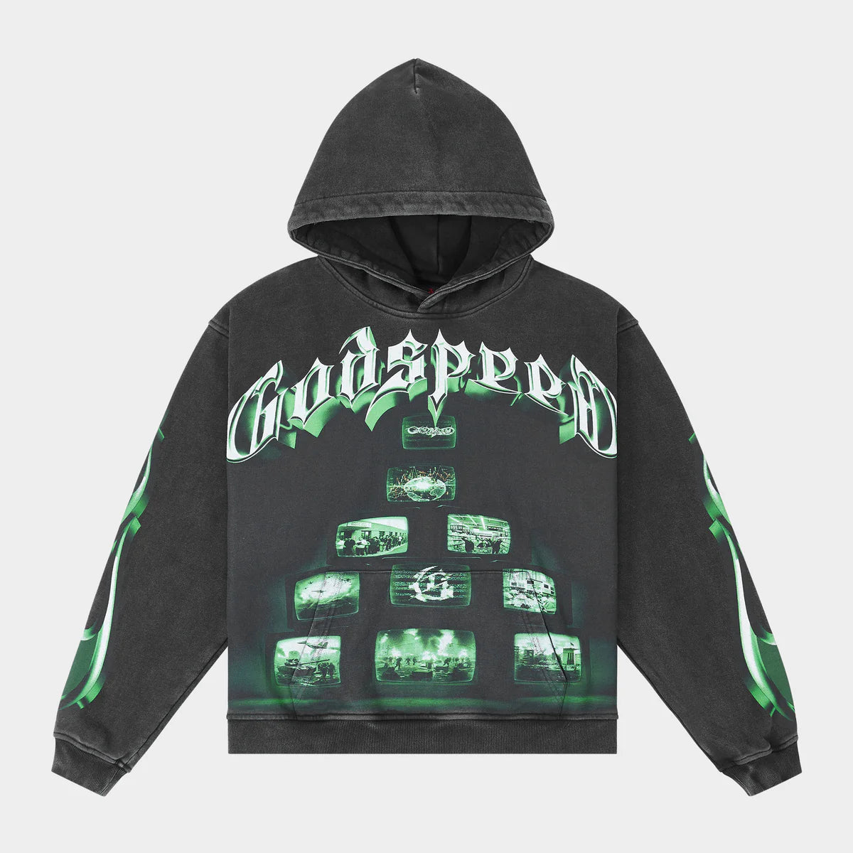 God Speed Overstimulation 2025 (Black Wash) Hoodie