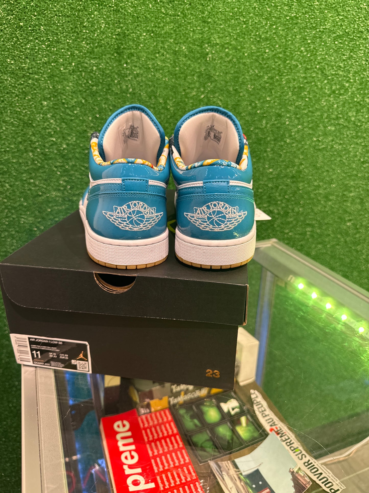 Air Jordan 1 low Barcelona cyber teal (USED)