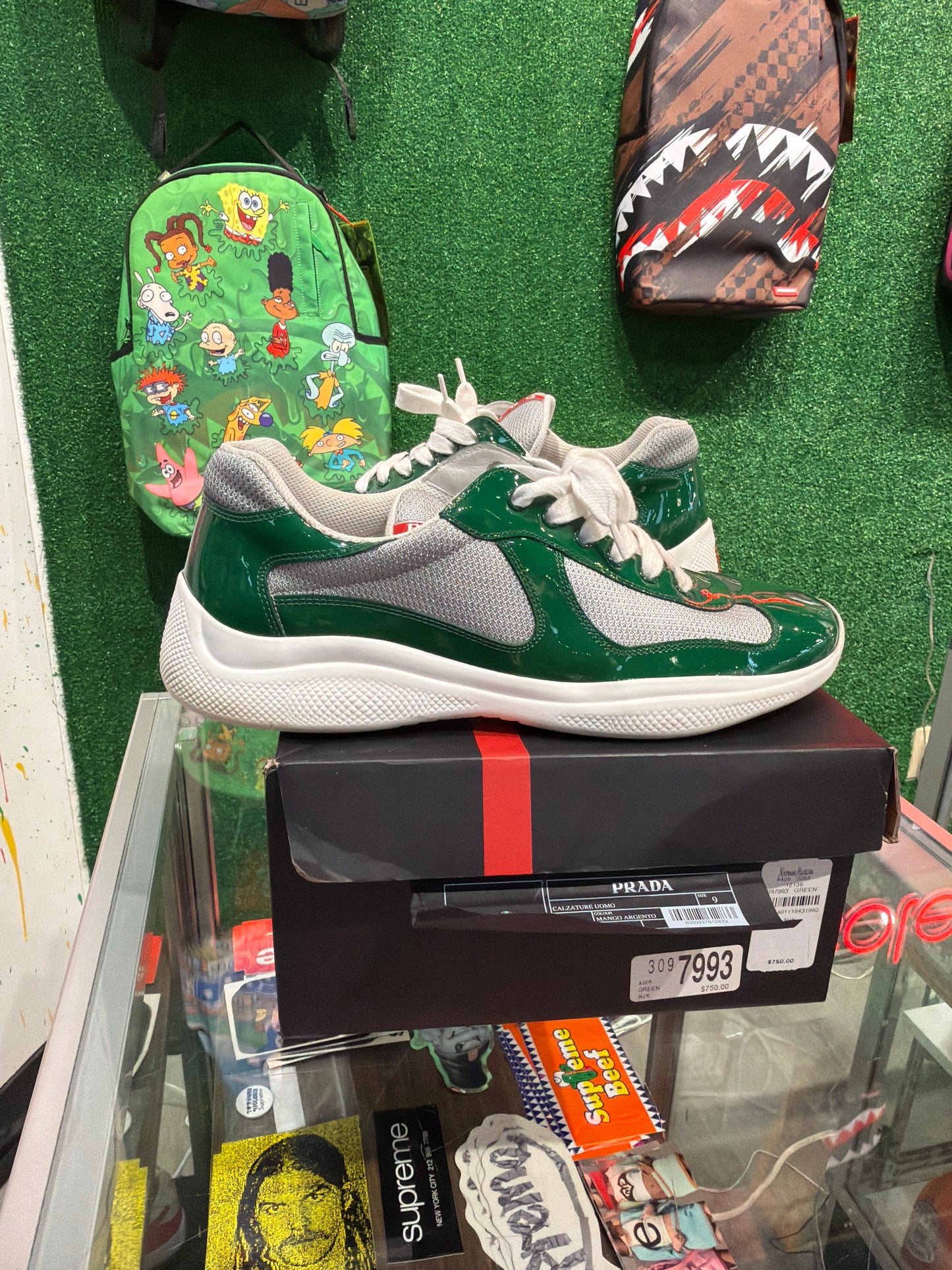 Prada Americans cup  Green silver (USED)