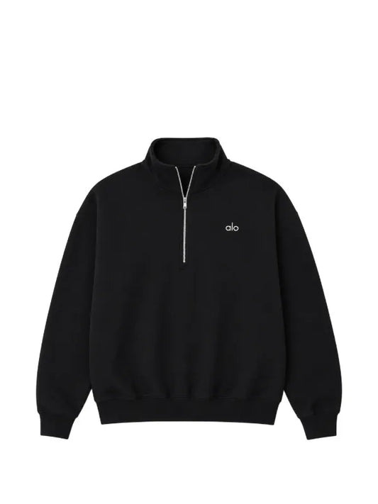 ALO Accolade 1/4 Zip Pullover Black