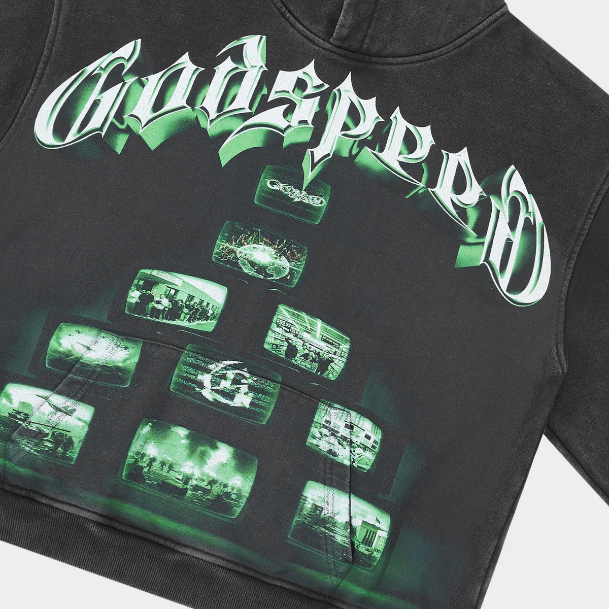 God Speed Overstimulation 2025 (Black Wash) Hoodie