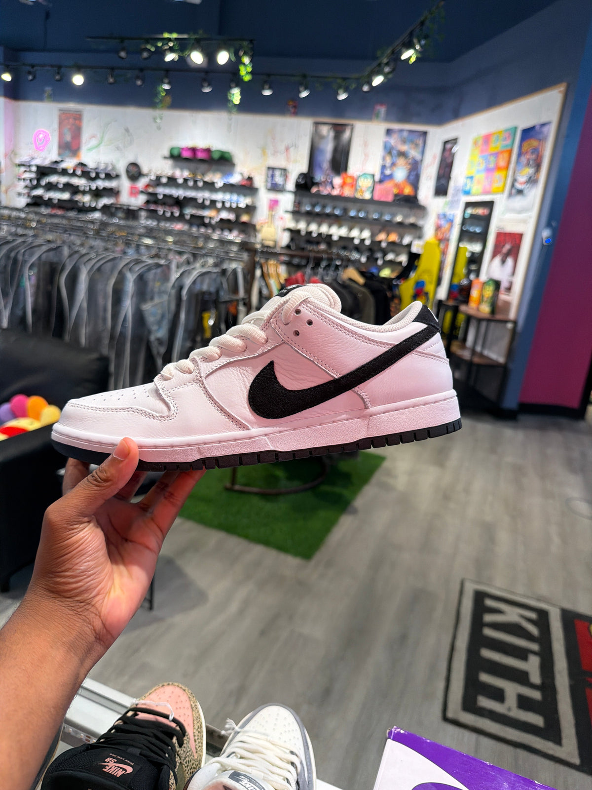 Nike sb dunk low white black