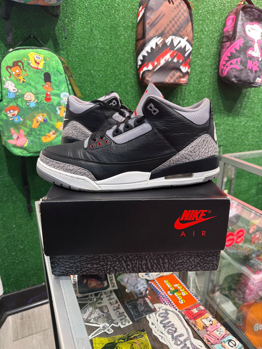 Air Jordan 3 black cement. (USED)