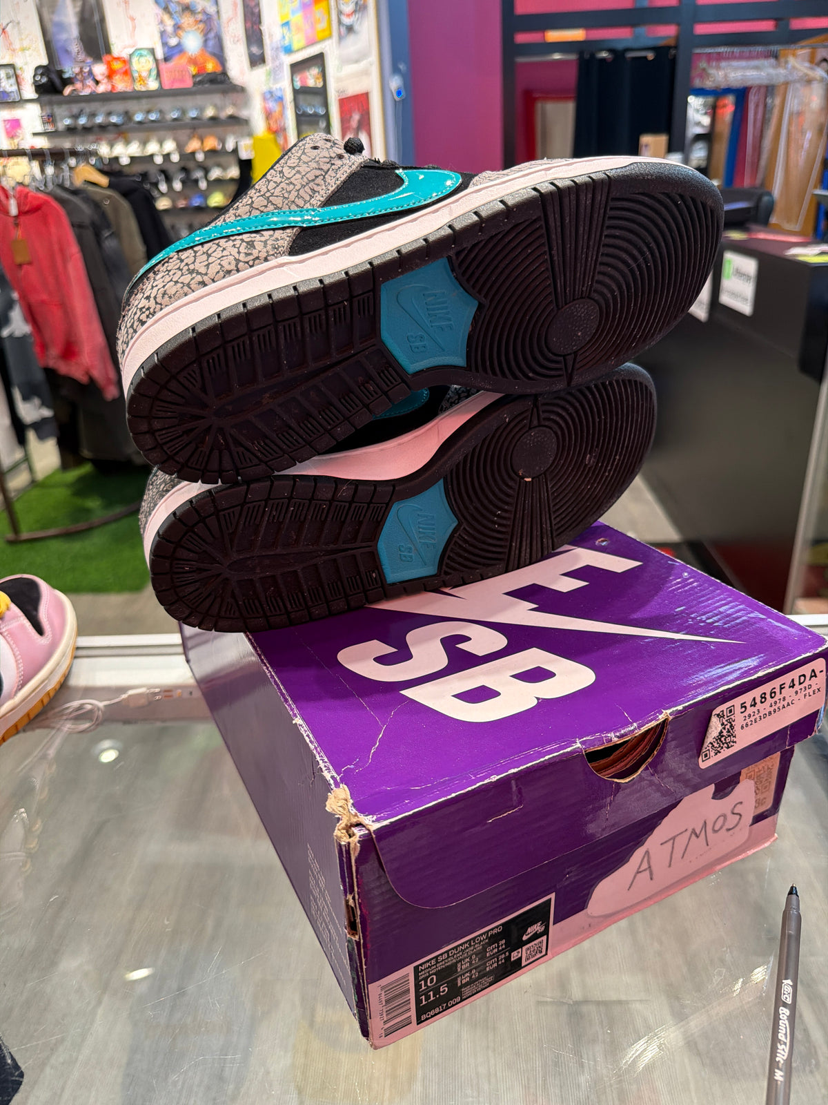 Nike sb dunk low atmos elephant print (USED)