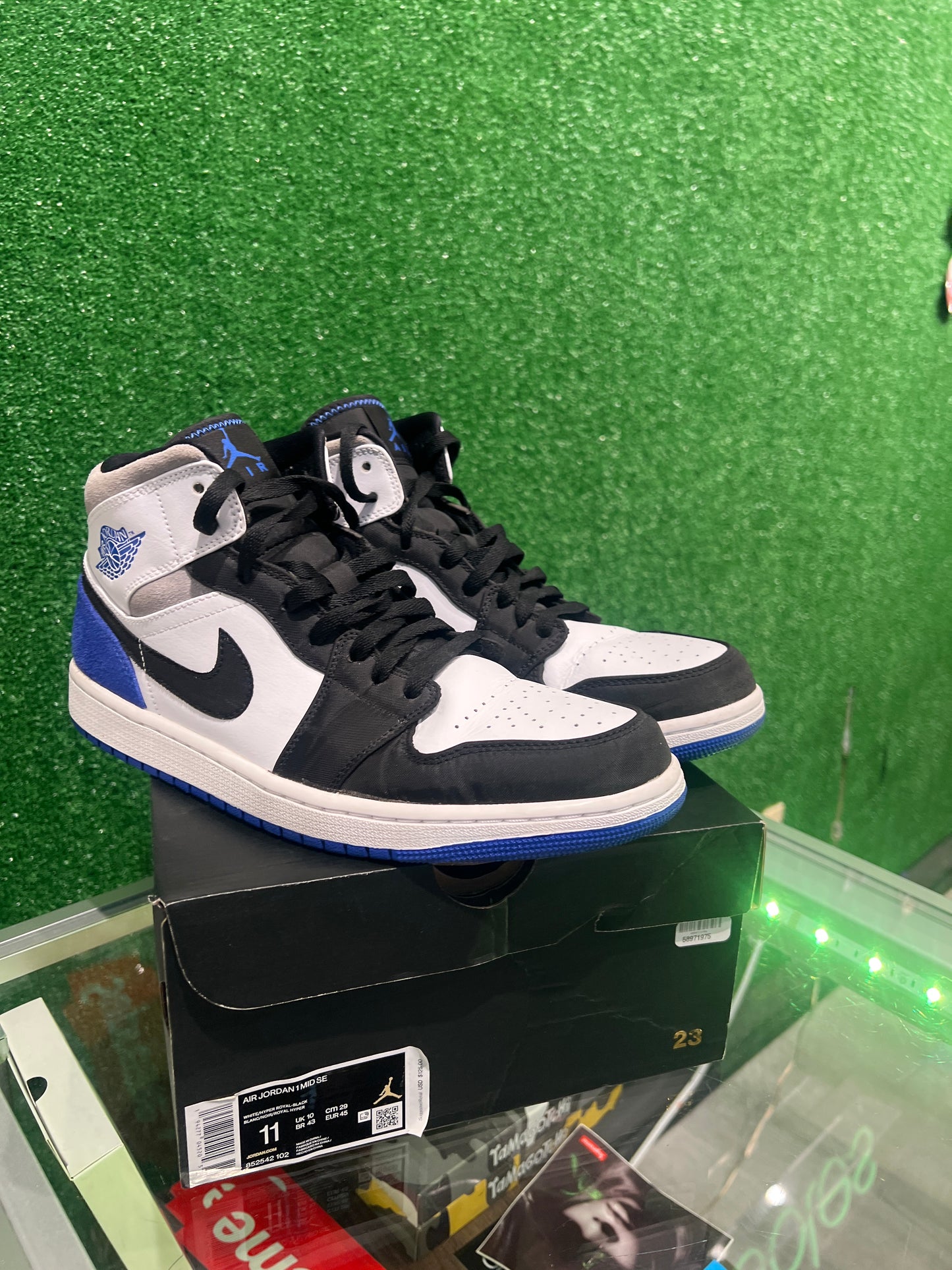 Air Jordan 1 Mid Royal Black Toe (USED)