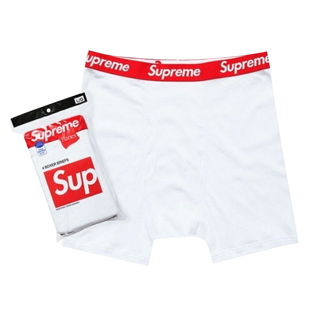 Supreme Boxers White (4 Pack)