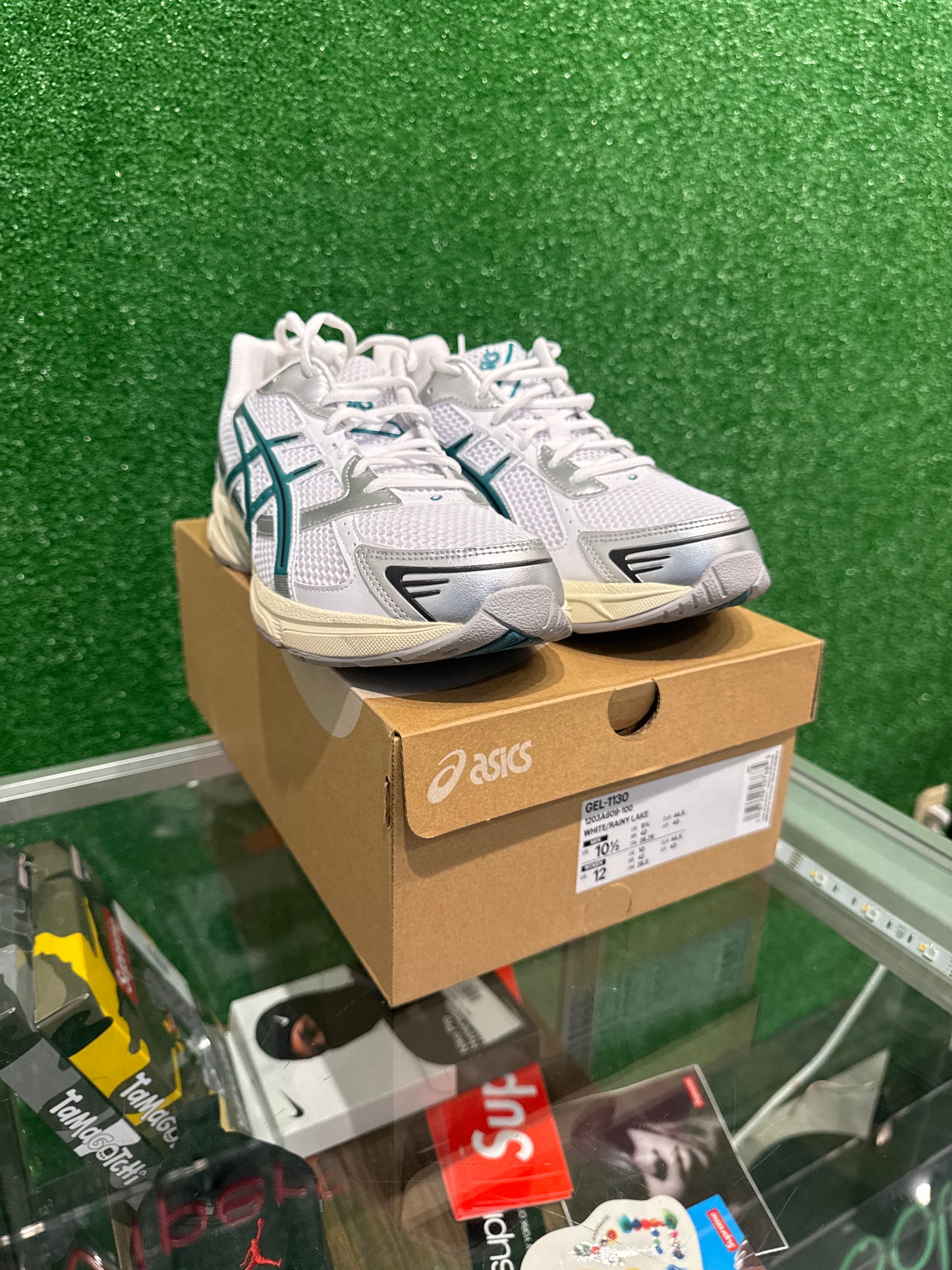 Asics gel 1130 white rainy lake (USED)