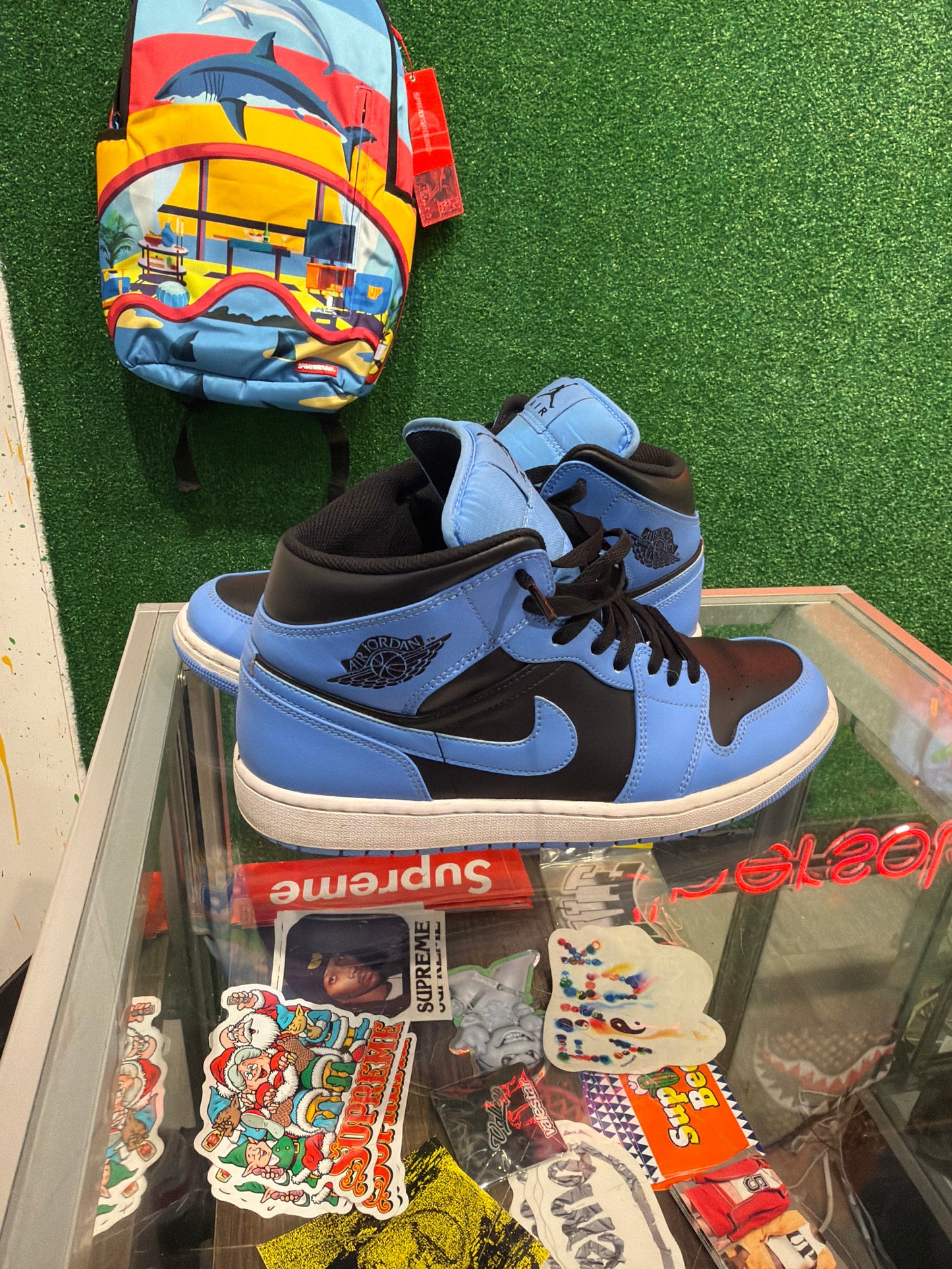 Air Jordan 1 mid university blue (USED)
