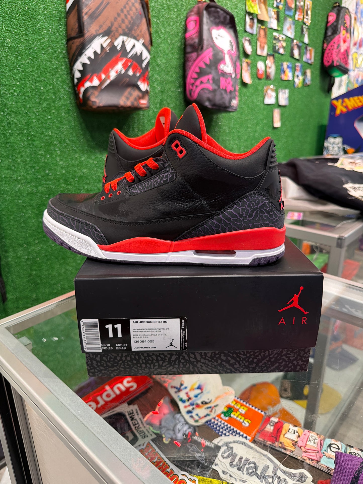 Air Jordan 3 crimson (USED)