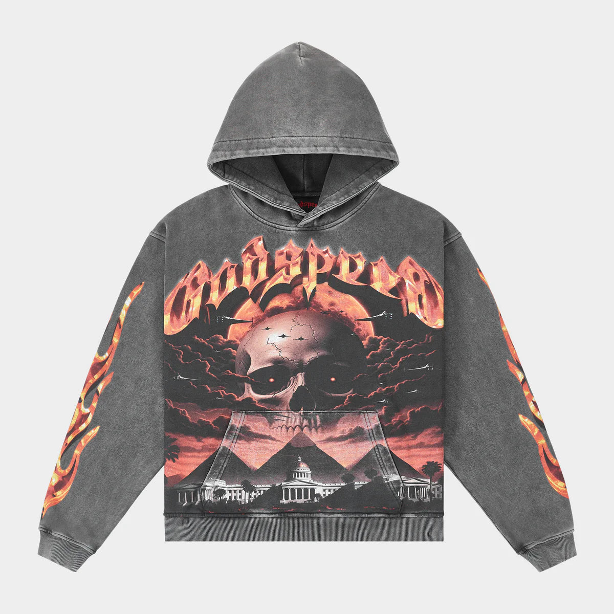 God Speed Echoes of Empires (Grey Wash) Hoodie