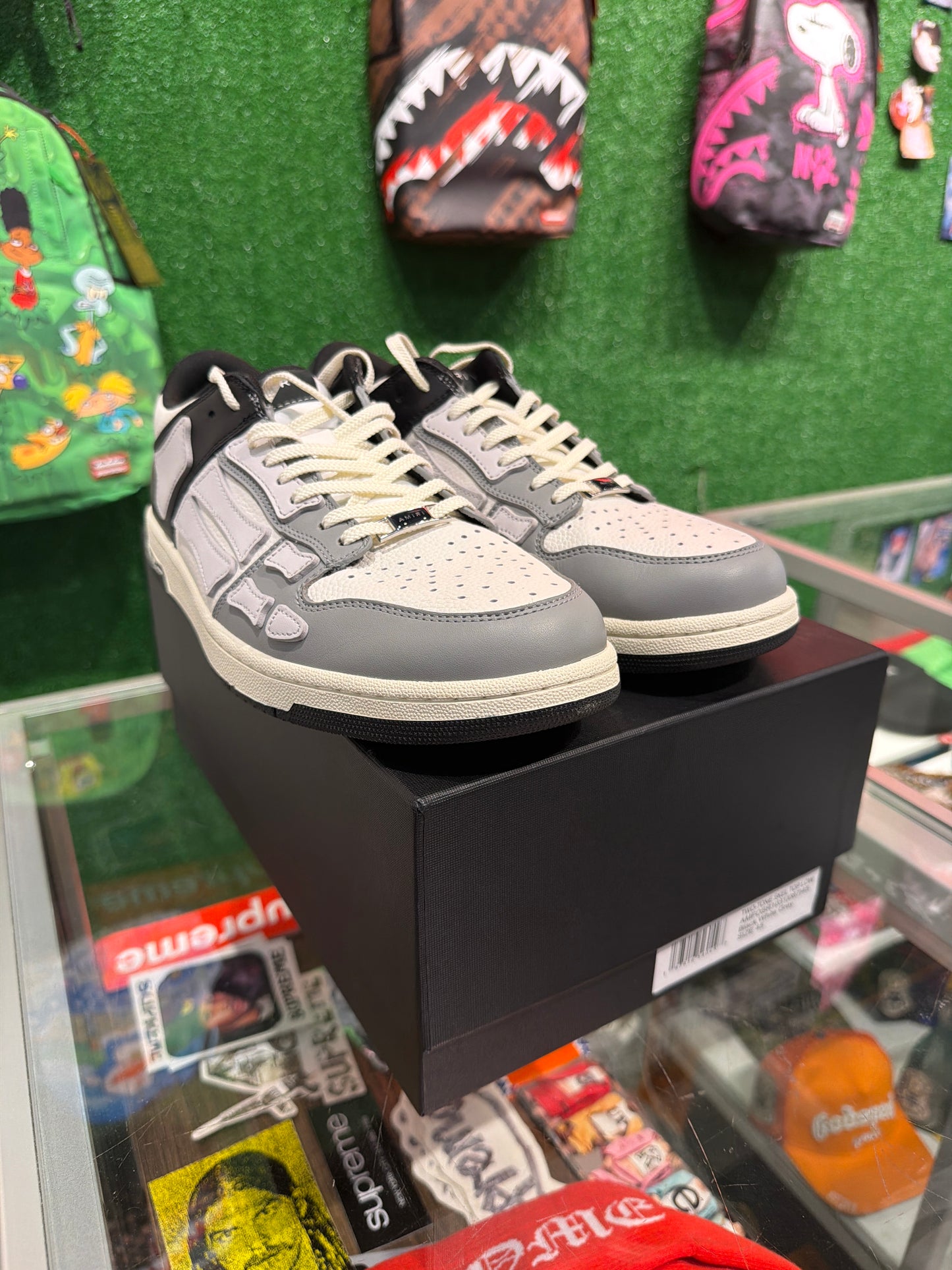 Amiri skell top low black white grey (USED)
