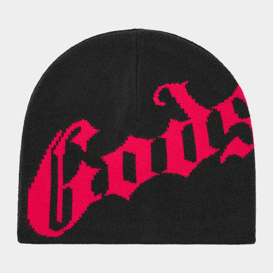 GODSPEED NYC OG Logo Beanie (Black/Red)