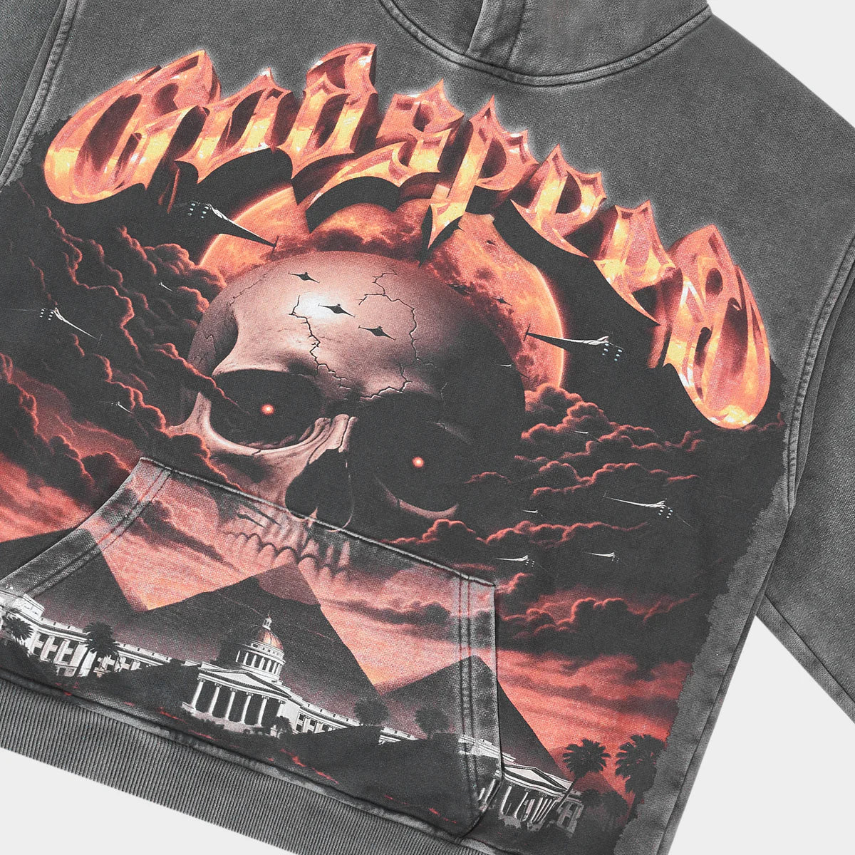 God Speed Echoes of Empires (Grey Wash) Hoodie