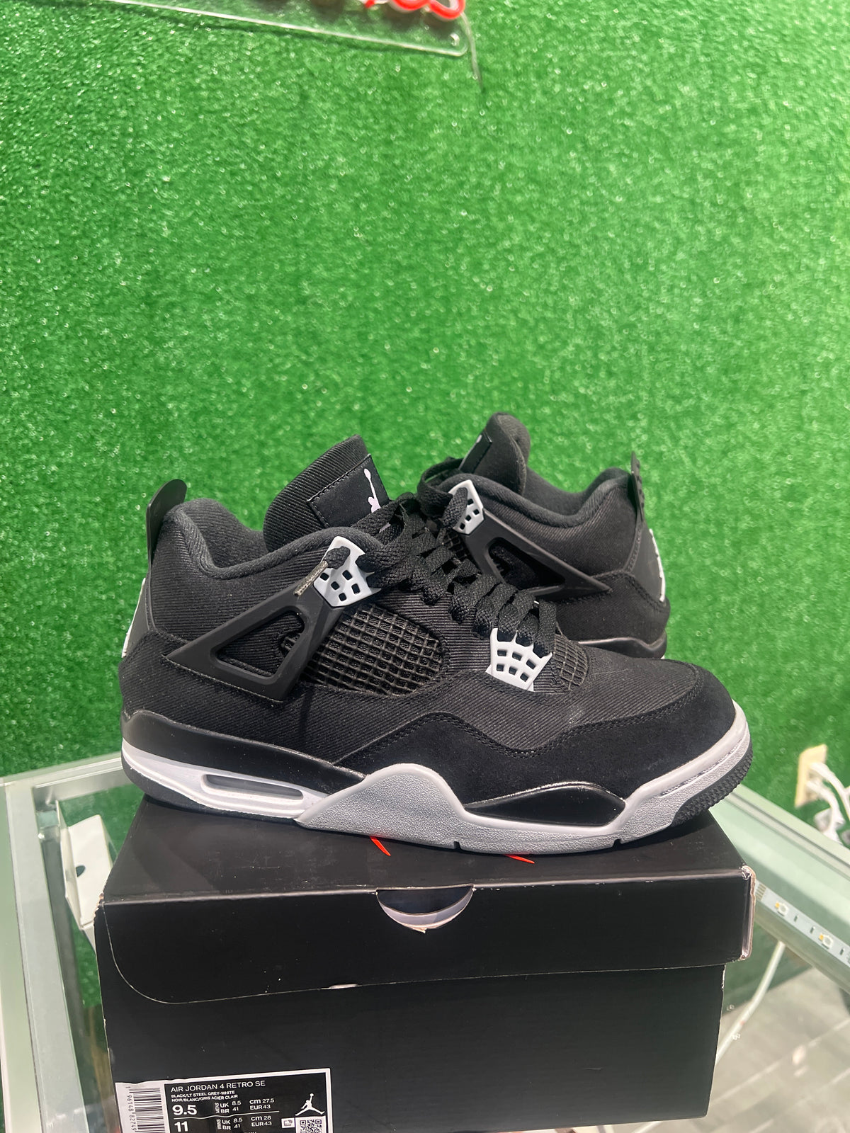 Air Jordan 4 Black Canvas (Used)