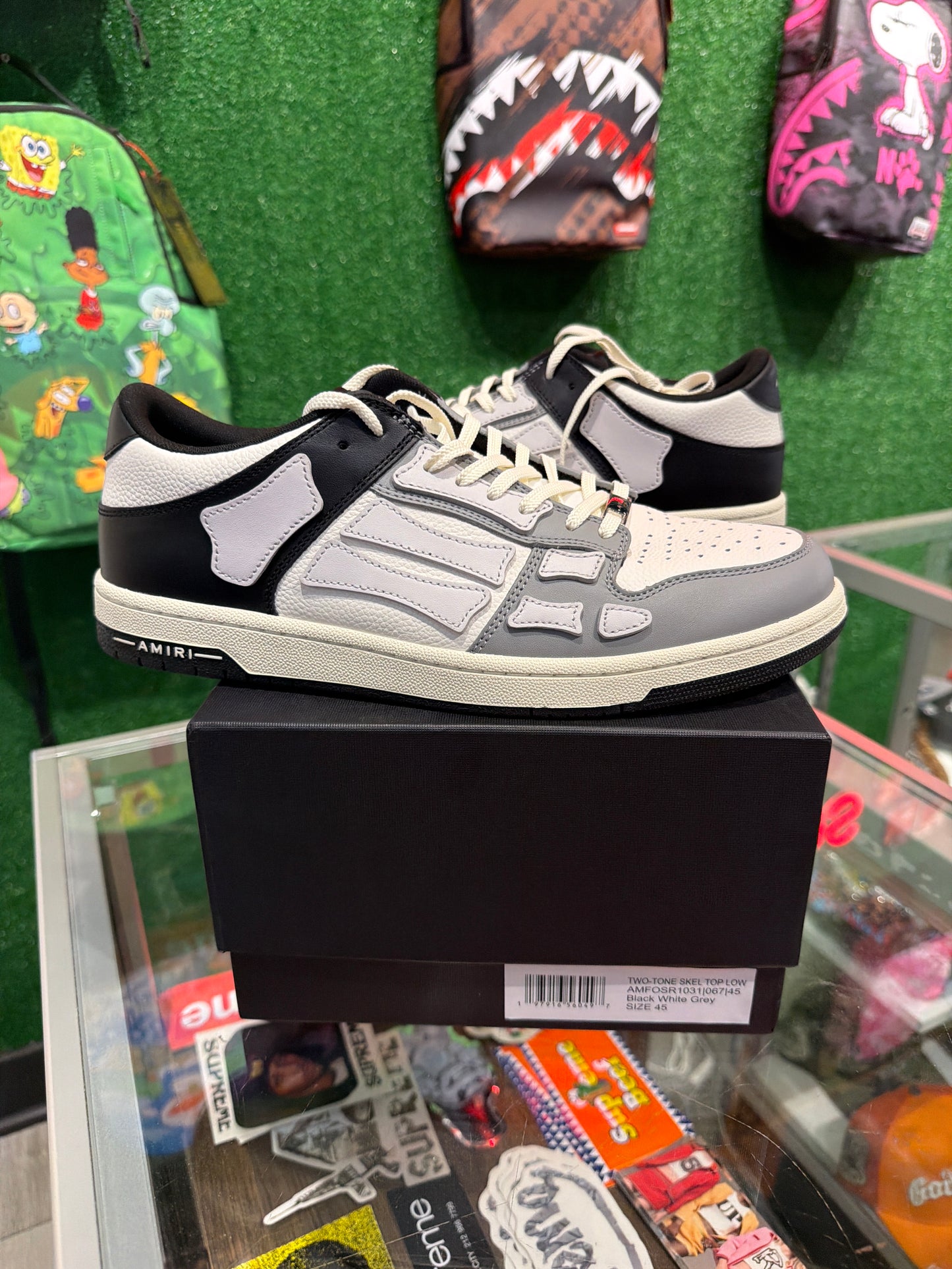 Amiri skell top low black white grey (USED)
