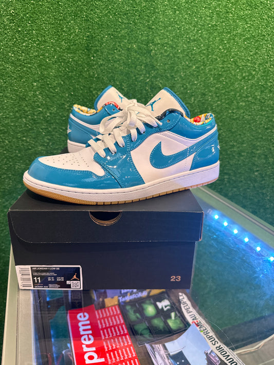 Air Jordan 1 low Barcelona cyber teal (USED)