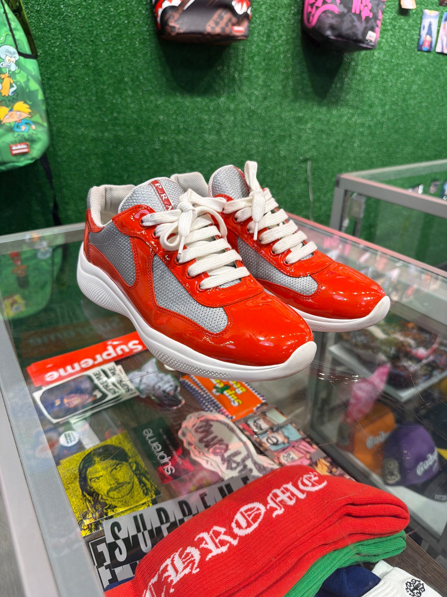 Prada Americans cup  Red  silver (USED)
