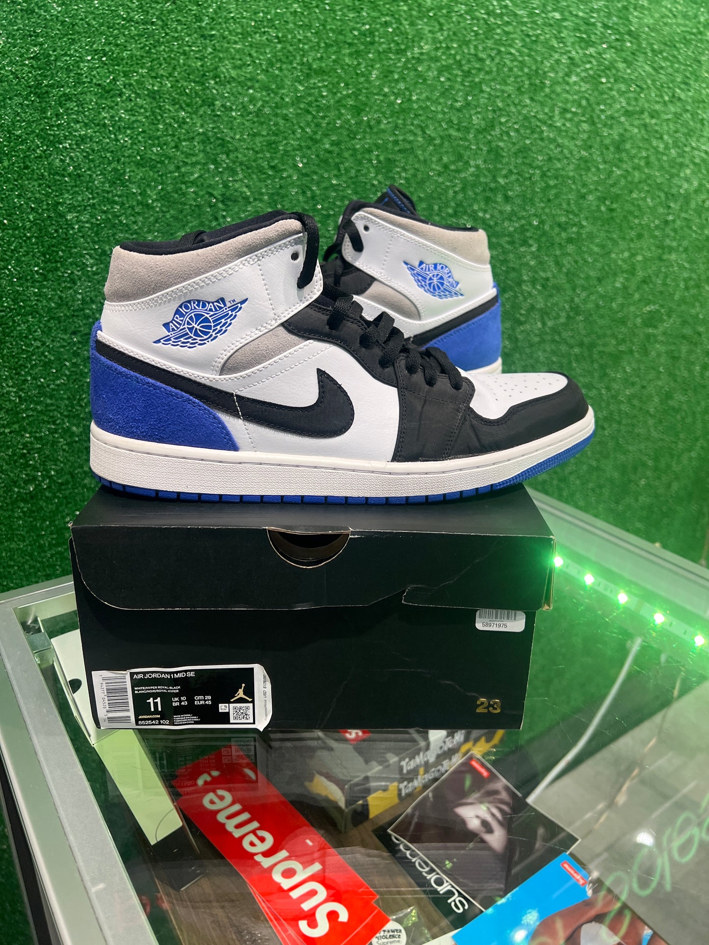 Air Jordan 1 Mid Royal Black Toe (USED)