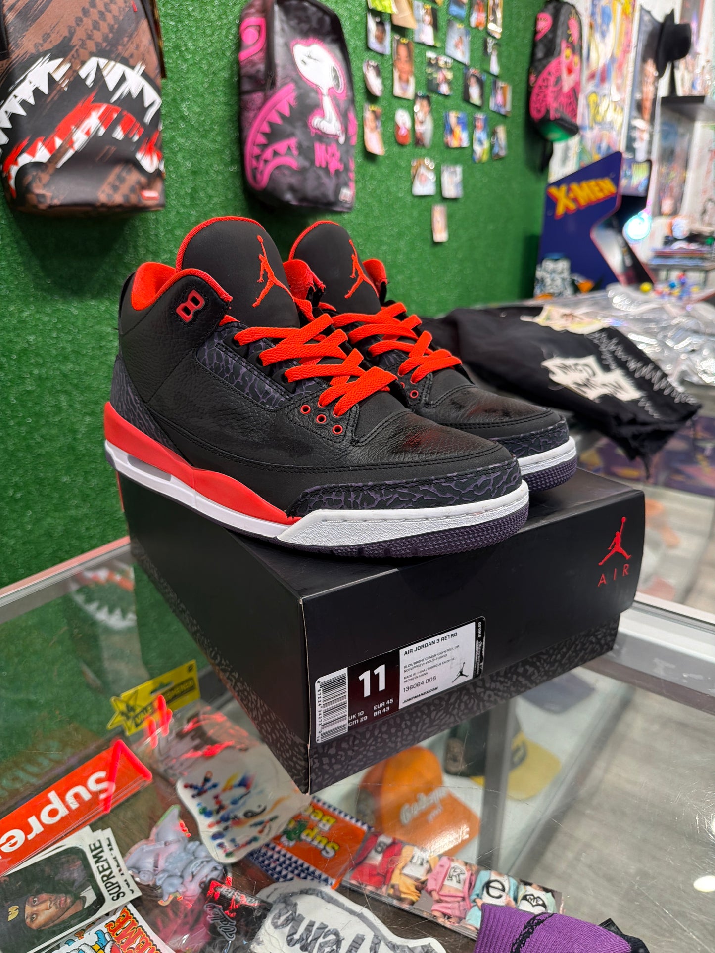 Air Jordan 3 crimson (USED)