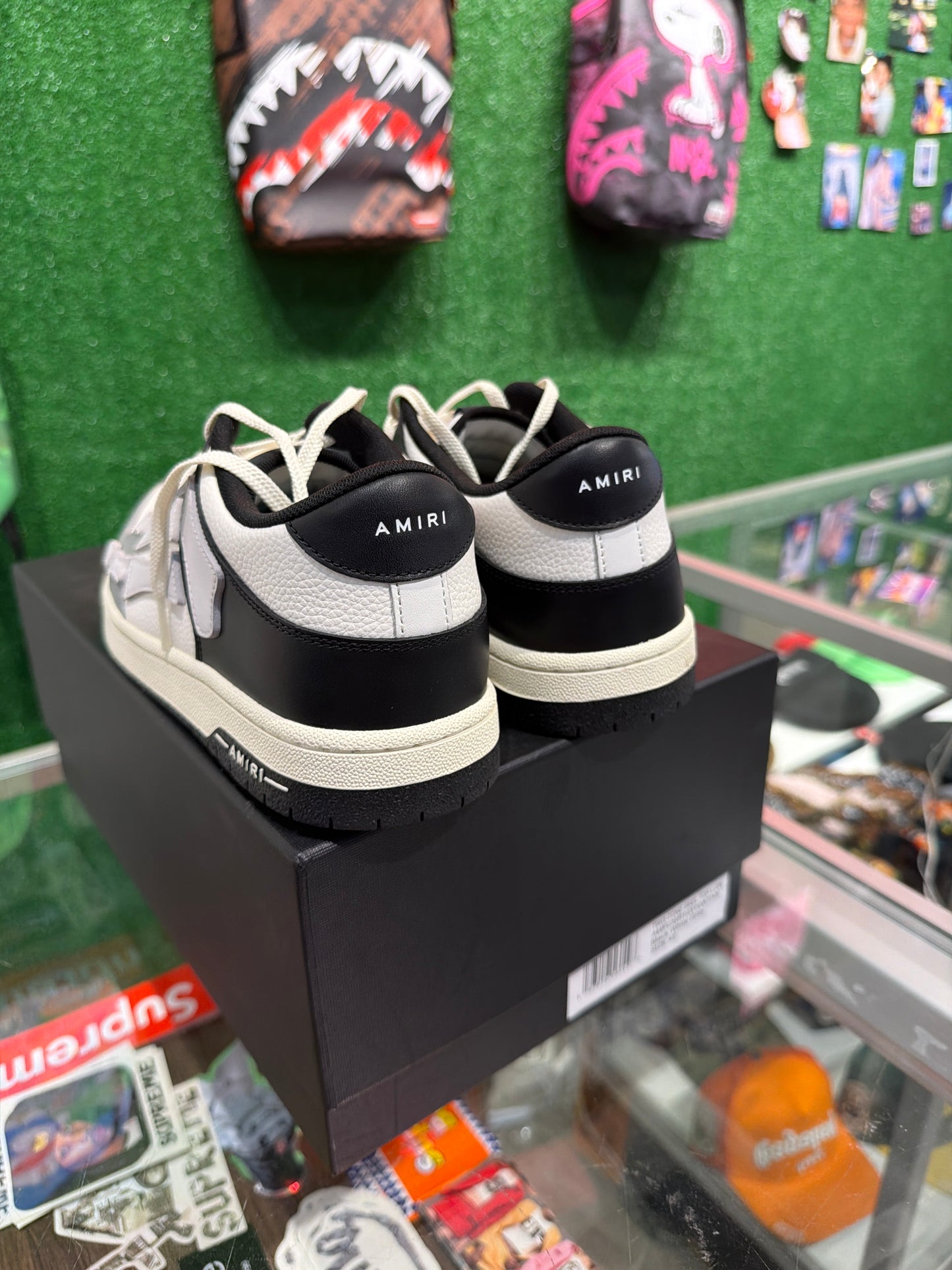 Amiri skell top low black white grey (USED)