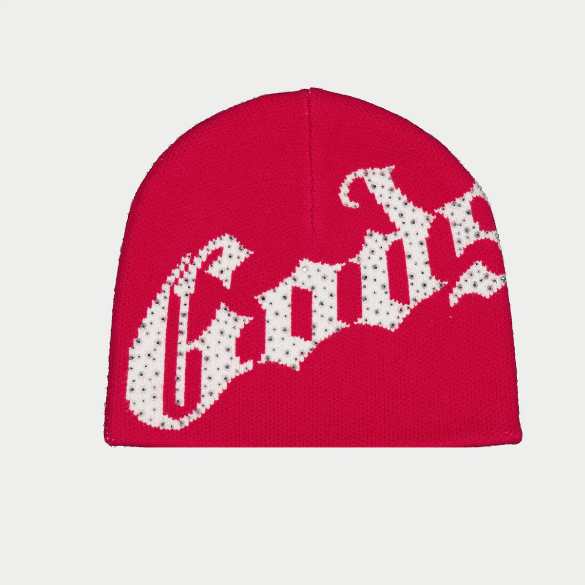God Speed OG Logo Studded Beanie (Red/White)