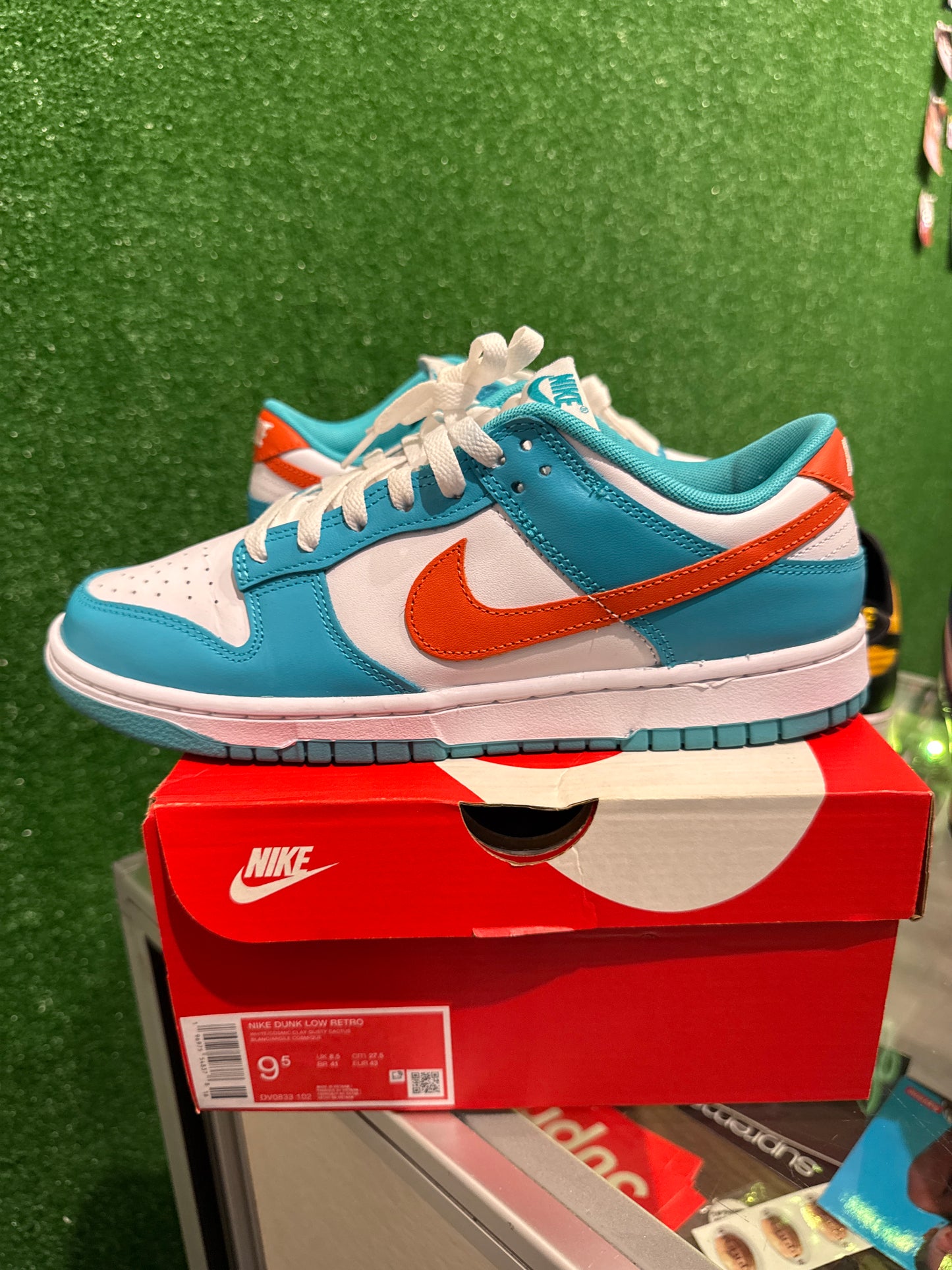 Nike dunk low Miami dolphins (USED)