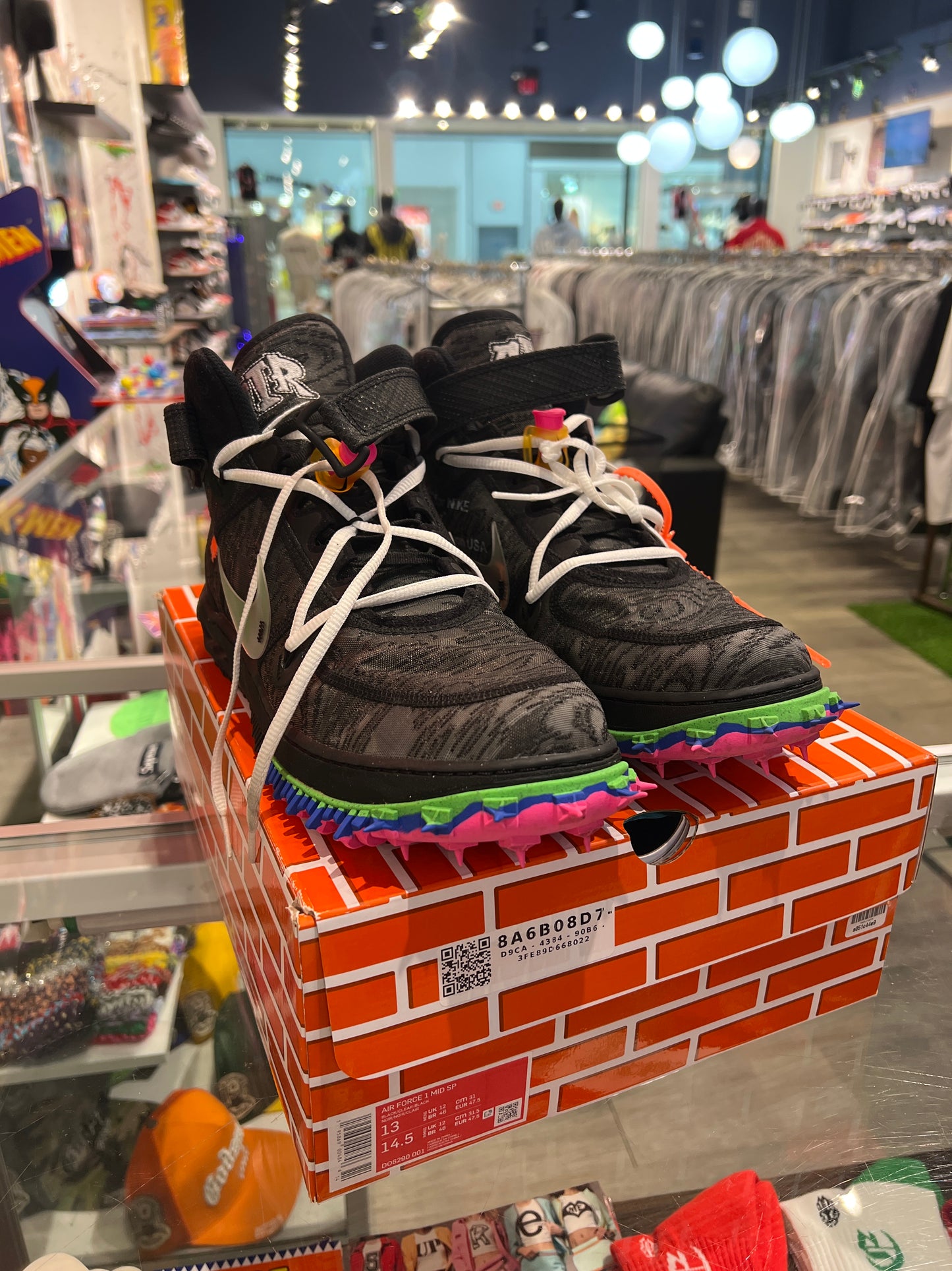 Nike Air Force mid  off white black (Used)