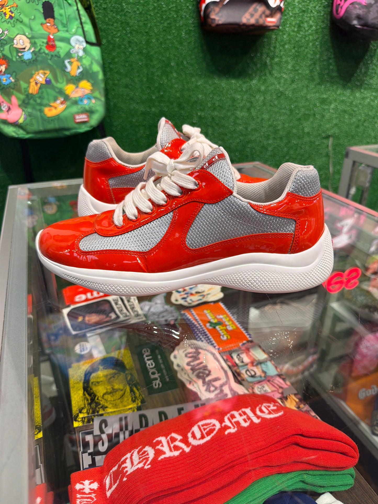 Prada Americans cup  Red  silver (USED)