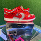Nike dunk low off white university red