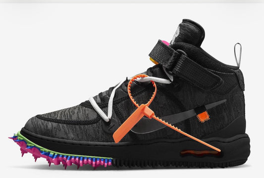 Nike Air Force mid  off white black (Used)