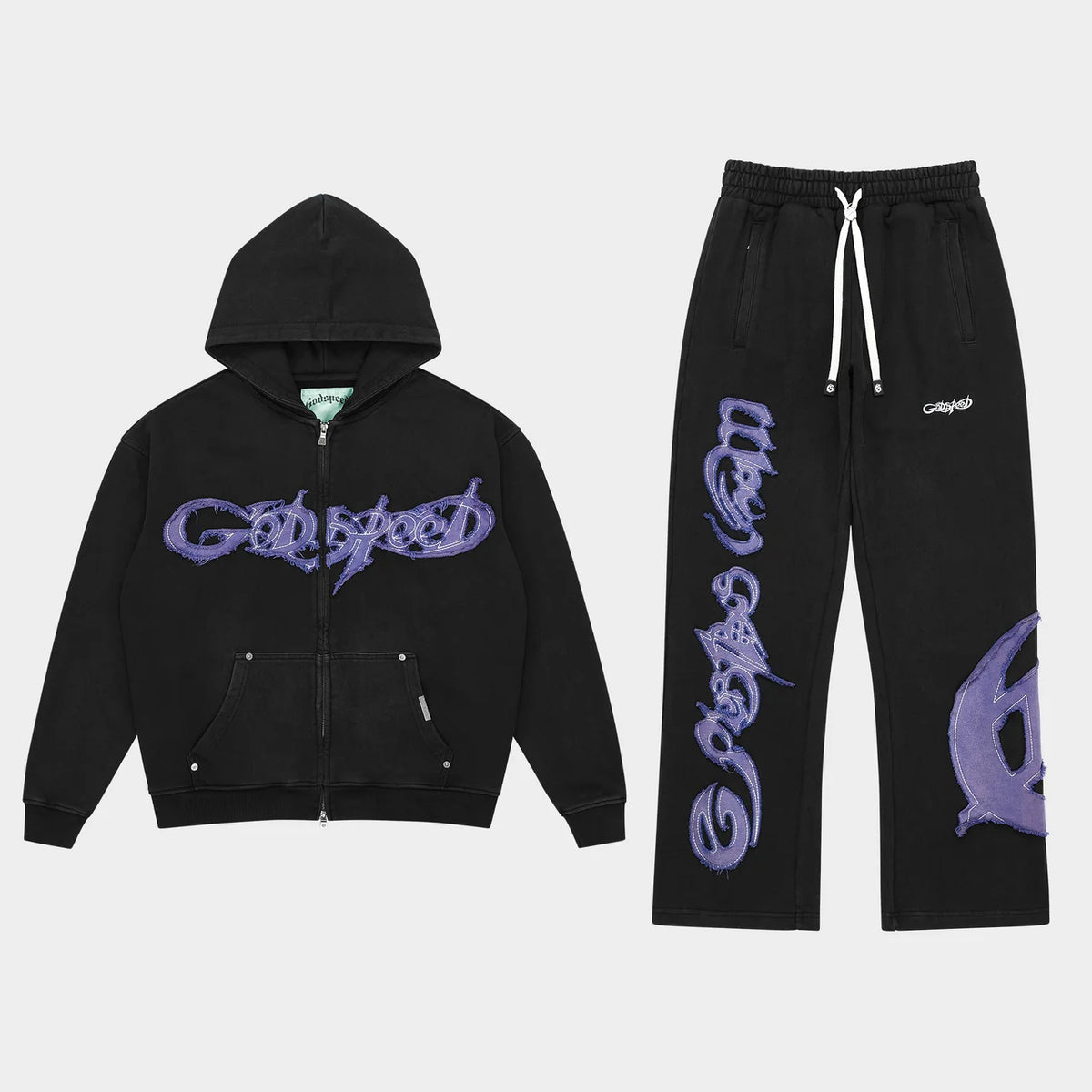 GODSPEED NEW YORK Raw Import Sweatsuit (Black/Blue)