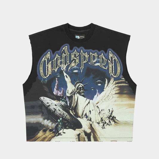 GODSPEED The Landing Sleeveless tee (Black)