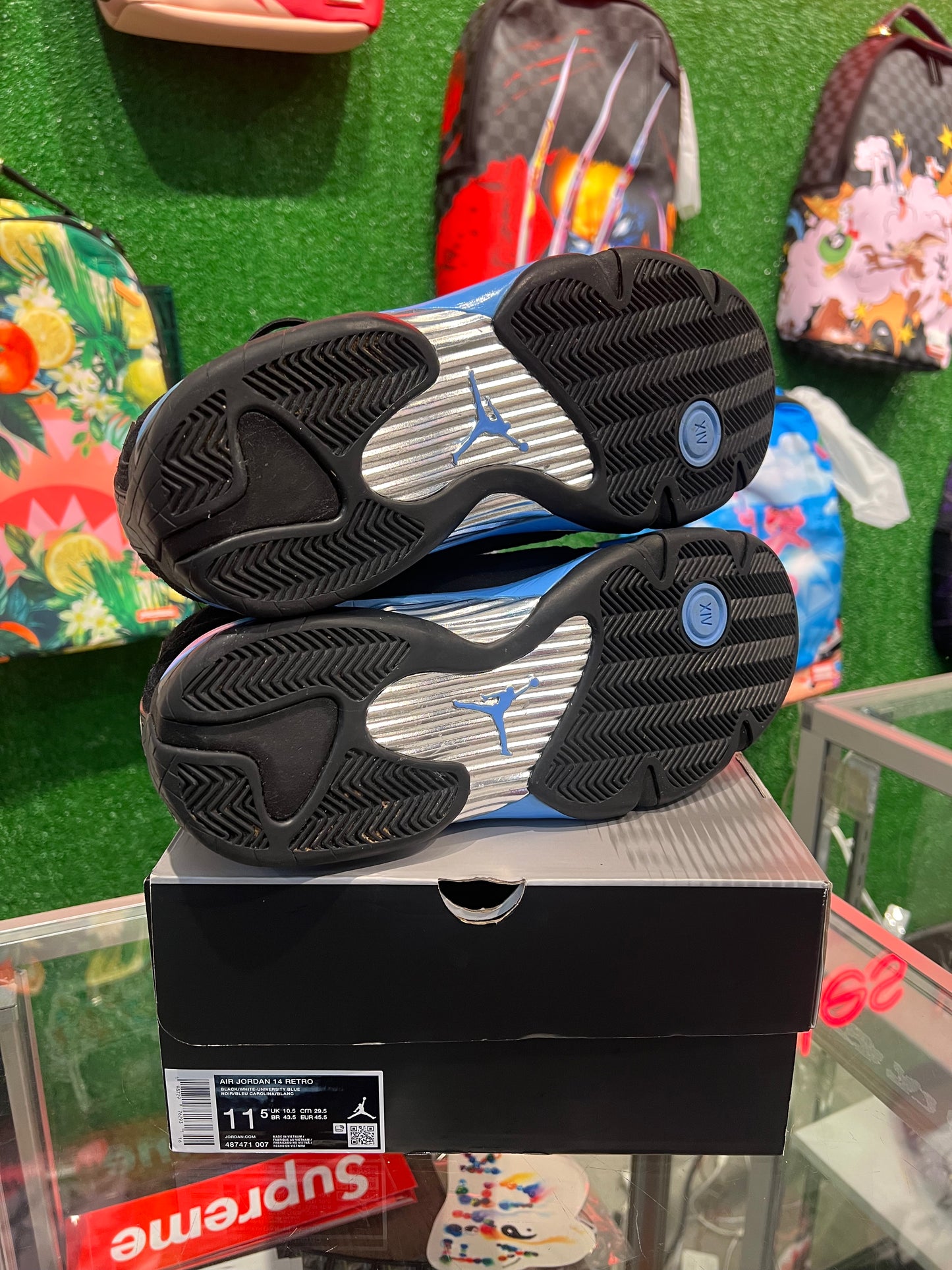 Jordan 14 Black University Blue (USED)