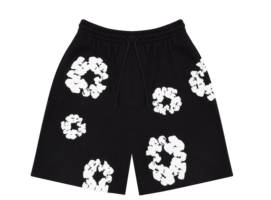 Denim Tears The Cotton Wreath Shorts Black