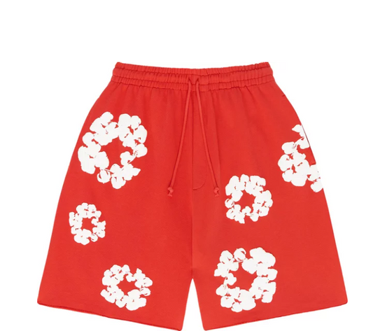 Denim Tears The Cotton Wreath Shorts 'Red'