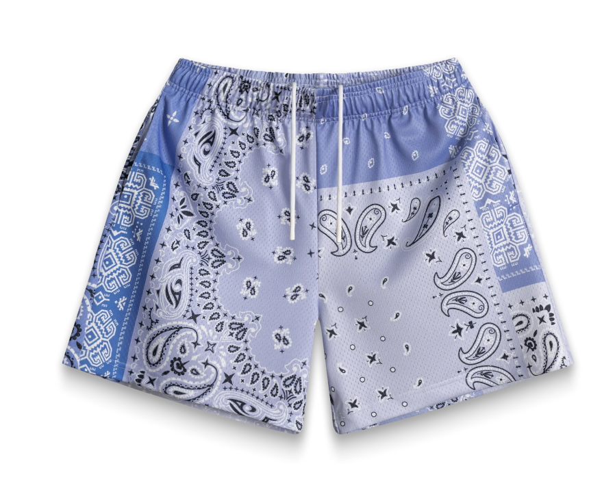 Bravest Studios Sky Patchwork Paisley Shorts