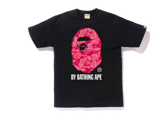 BAPE Fire Camo By Bathing Tee Black/Pink