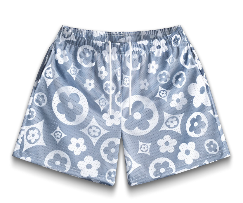 Bravest Studios Grey Flower Shorts