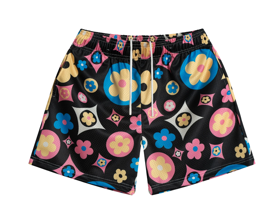 Bravest Studios Flower Shorts Black Multi