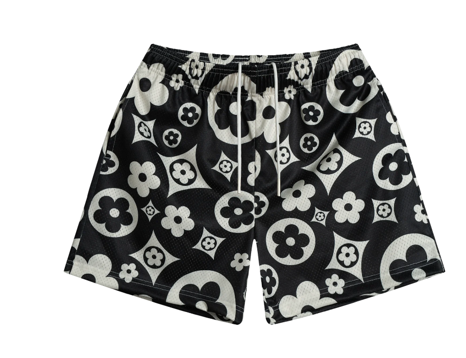 Bravest Studios Flower Shorts Black Cream