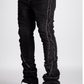 Guapi Iron Grey Stacked Zipper Denim Jeans