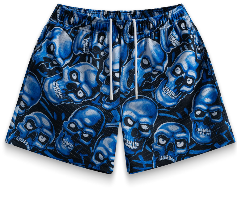 Bravest Studios Skully Shorts Blue