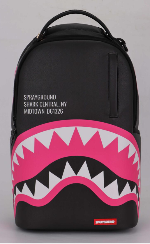 Spray Ground SHARK CENTRAL PINK DLXSV BACKPACK (B6362)