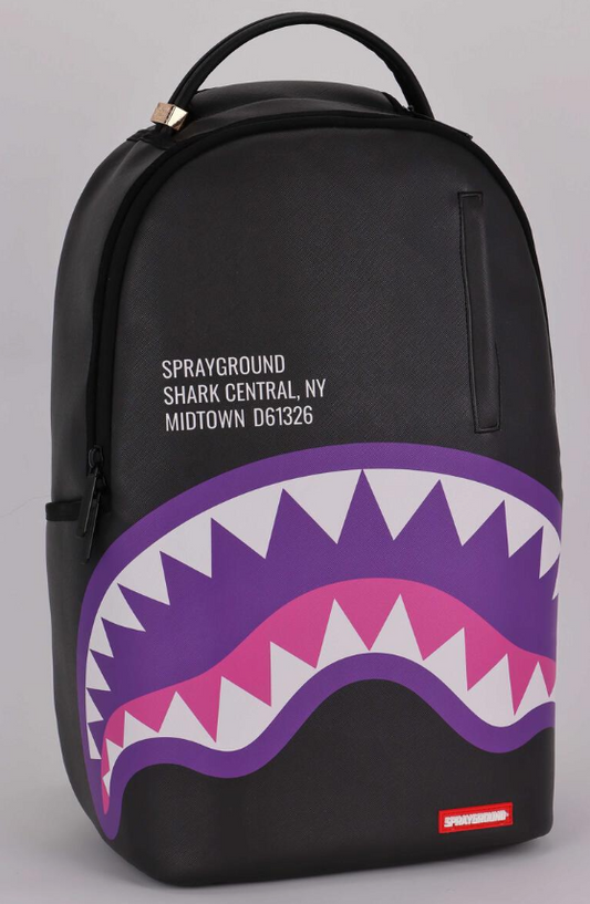 Spray Ground SHARK CENTRAL PURPLE DLXSV BACKPACK (B6408)