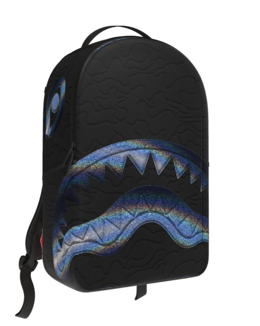 Sprayground BLACK QUILTED IRRIDESCENT DLXS BACKPACK (B6368)