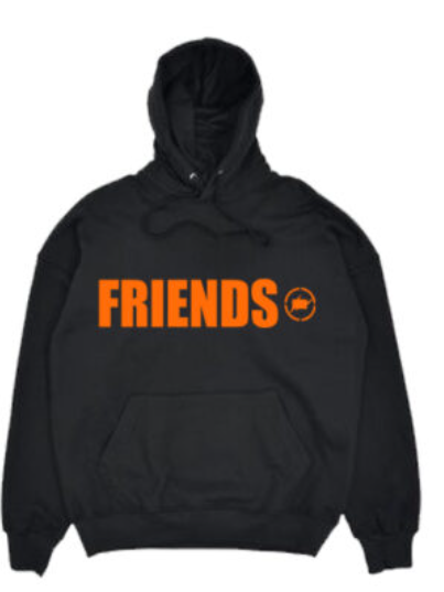 Vlone Friends Hoodie Black Orange