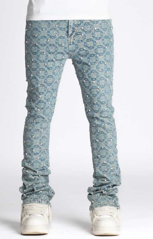 Guapi Monogram Embellished Denim Jeans